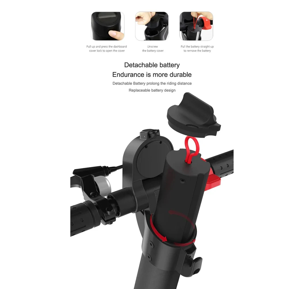 X7 500W Foldable E-Scooter with Detachable Battery | 8.5” Pneumatic Tires | GHAZI BICyCLE - Image 4