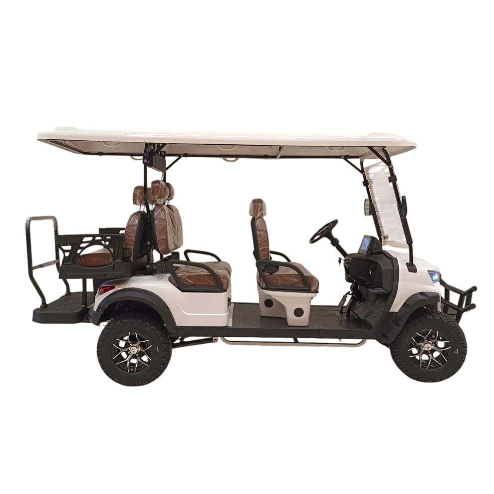 Six-Seater Electric Golf Cart with Sound Bar | 5000W Motor | 60V 105Ah Long Range – GHAZI BICYCLE - Image 4