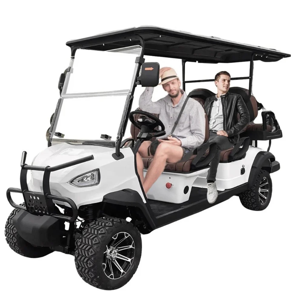 Six-Seater Electric Golf Cart with Sound Bar | 5000W Motor | 60V 105Ah Long Range – GHAZI BICYCLE - Image 3