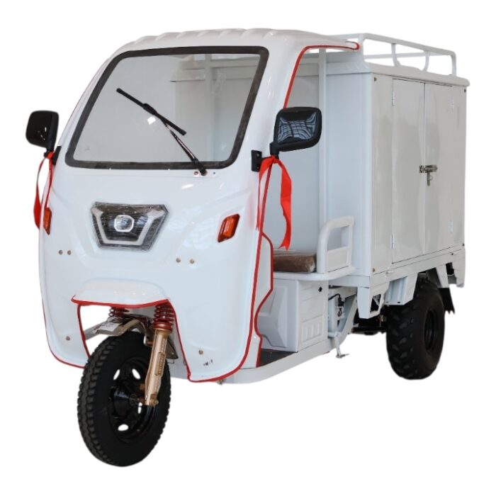 Electric cargo tricycle 3-wheel delivery bike with enclosed box, battery powered cargo vehicle for businesses in Dubai and UAE – Ghazi Bicycle