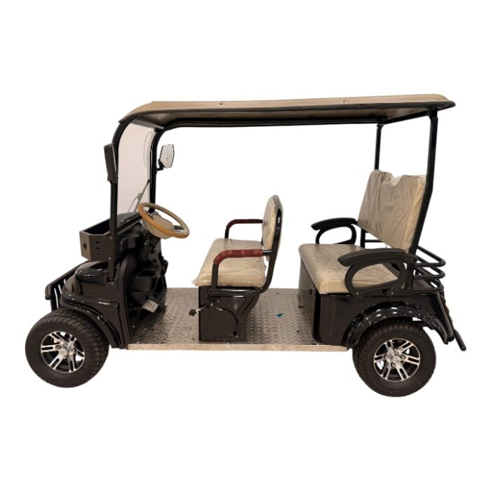 Electric 4-seater golf cart with roof, battery powered resort buggy for hotels, resorts, golf courses and communities in Dubai, UAE – Ghazi Bicycle
