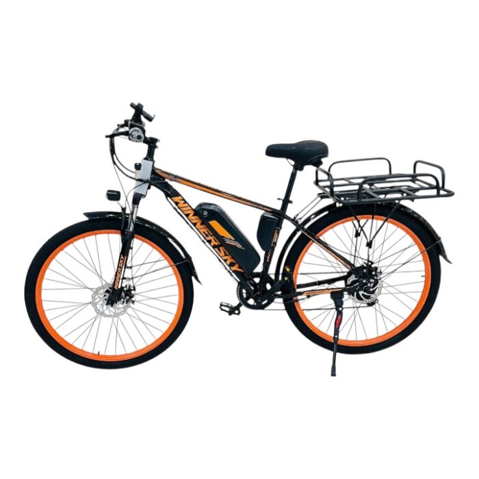 Winner Sky Electric Bicycle 26” – 500W, 36V Battery, Max Speed 25 km/h, Pedal Assist E-Bike with Carrier
